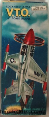 Aurora 1/48 VTO Lockheed XFV-1 Pogo Vertical Take Off, 50-89 plastic model kit